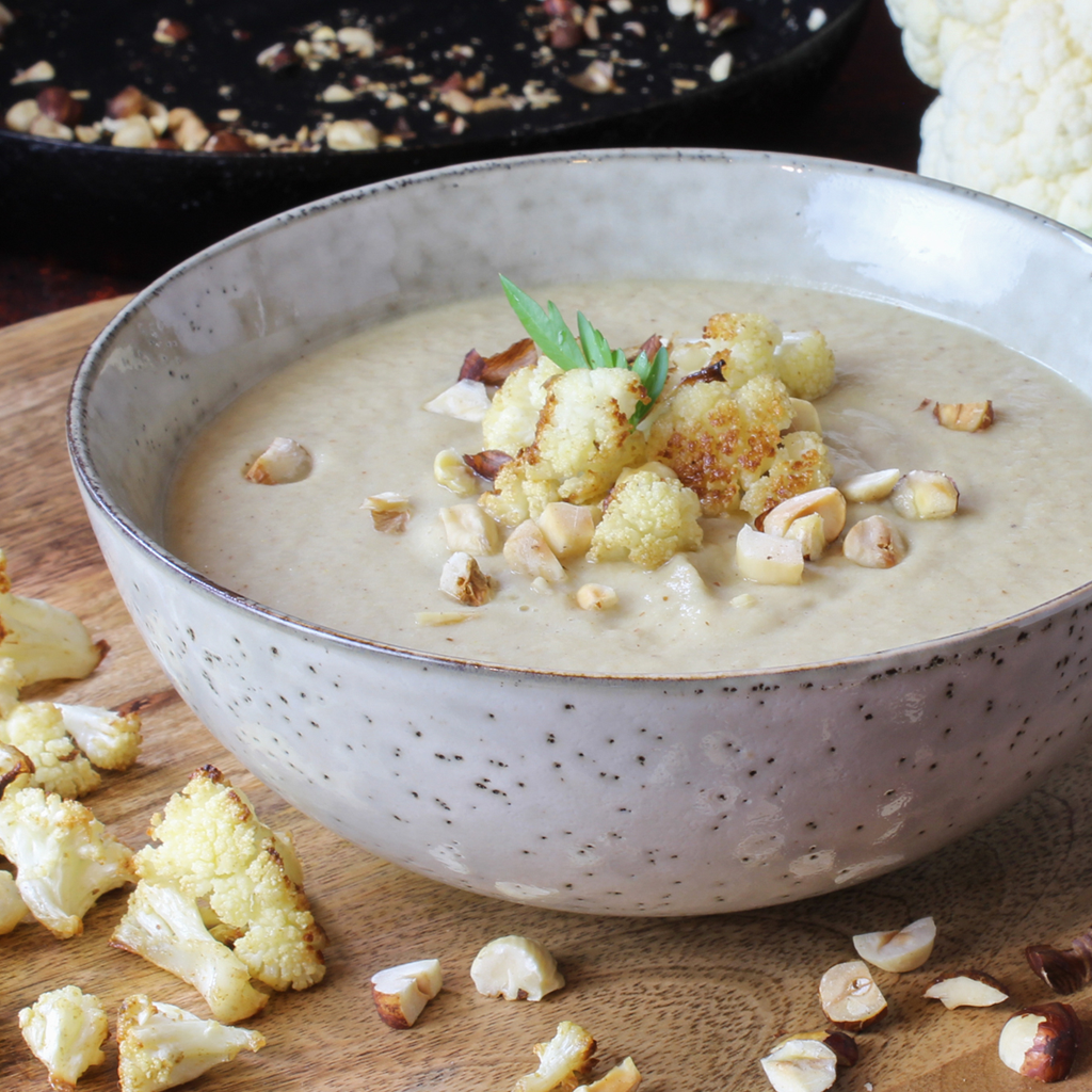 Middle Eastern spiced roast cauliflower soup