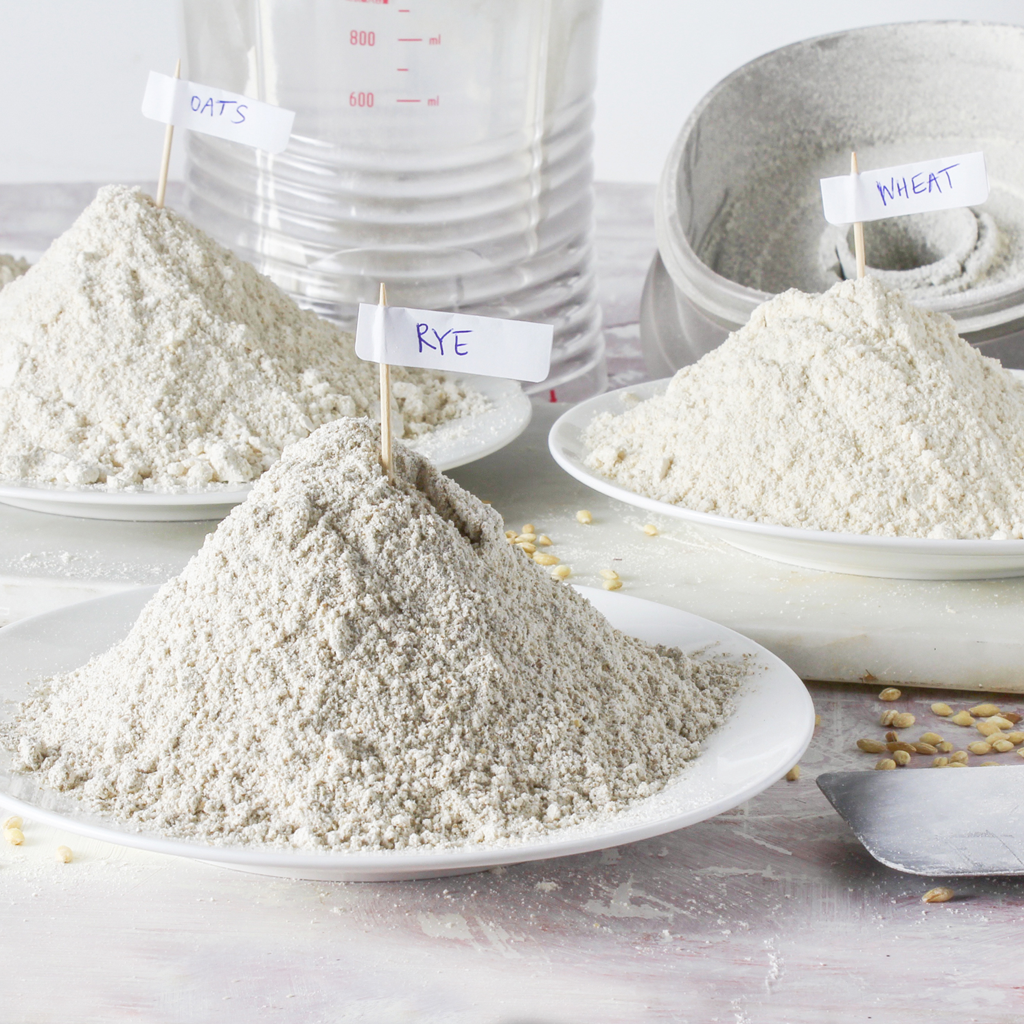 Grinding whole-grains into flour with a blender is easy