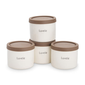 Luvele 4 x 400 ml Joghurtbehälter aus Keramik | Kompatibel mit dem Pure Joghurtbereiter