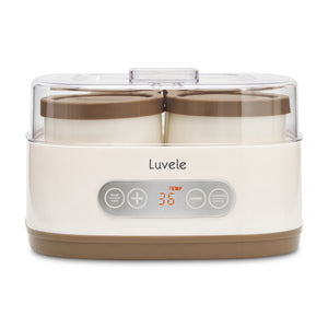 Luvele Pure Joghurtbereiter | 4x 400 ml Behälter | SCD- & GAPS-Diät | Kapazität 1,5 L