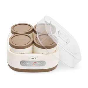 Luvele Pure Joghurtbereiter | 4x 400 ml Behälter | SCD- & GAPS-Diät | Kapazität 1,5 L