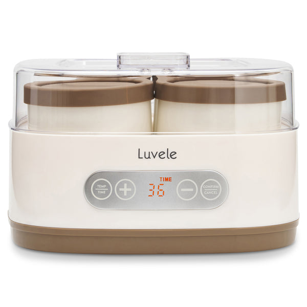 Luvele Pure Joghurtbereiter | 4x 400 ml Behälter | SCD- & GAPS-Diät | Kapazität 1,5 L